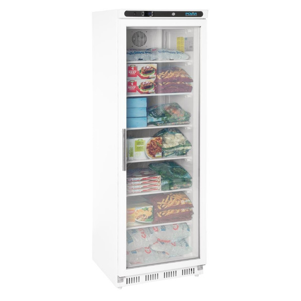 Polar C-Series Glass Door Display Freezer 365Ltr White CB921