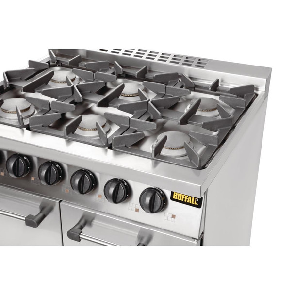 Buffalo 6 Burner Gas Oven Range with Castors CT253
