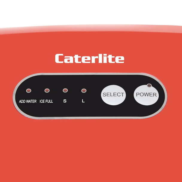 Caterlite Countertop Manual Fill Ice Machine Red DA257