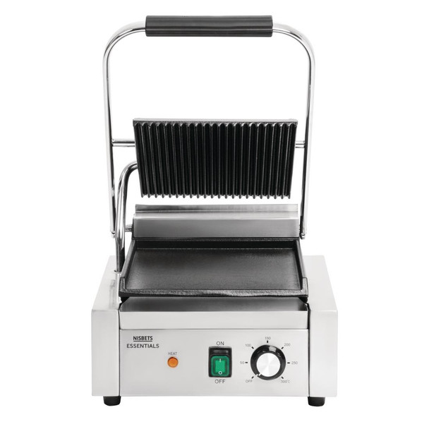 Nisbets Essentials Contact Grill Ribbed Top DA396