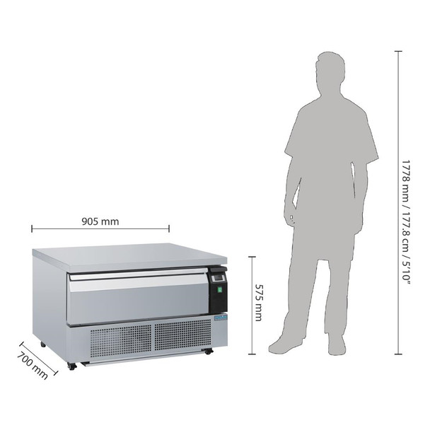 Polar U-Series Single Drawer Dual Temperature Counter Fridge Freezer 2xGN DA994