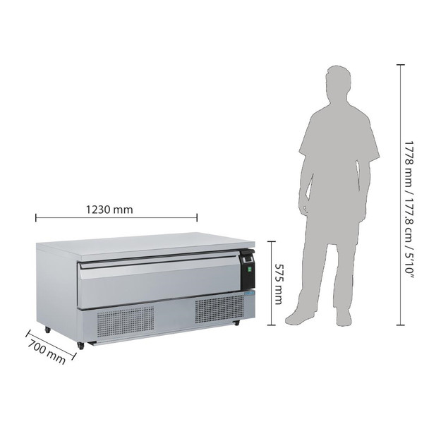 Polar U-Series Single Drawer Dual Temperature Counter Fridge Freezer 3xGN DA995