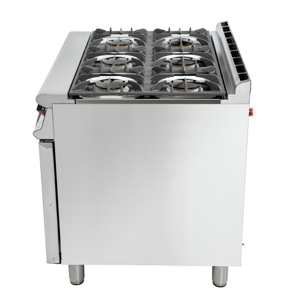 Falcon 6 Burner Dominator Plus Oven Range G3101 Natural Gas with Feet DK940-N