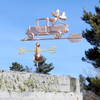 pickup truck and shamrock weathervane
