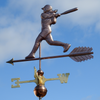 Handmade Copper Softball Player Batting Weathervane