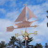 handcrafted copper sailboat weathervane home decor