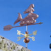 mermaid on rock wind vane