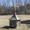 Camouflage Sheet Metal Louvered Cupola with Deer Wind Vane