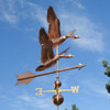 Two Large Geese in Flight Weathervane