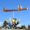 Old Man and Labrador in a Canoe Weathervane