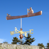 Man and Dachshund in Canoe Weathervane