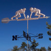 Two Football Players Weathervane