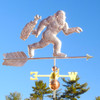 Bigfoot weathervane with golf clubs
