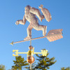 Bigfoot weathervane with golf clubs
