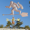 Bigfoot weathervane with golf clubs