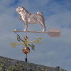 Pug Weathervane - shown with Pug Wearing a Custom Collar