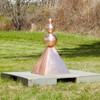 Doozy Copper Finial with Roof Cap