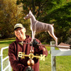 Todd with the doberman weathervane