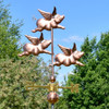 Copper Flying Pigs Weather vane