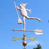 frog witch weathervane
