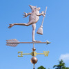 frog witch weathervane