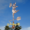 Handmade Copper Pig with Beer Mug Weathervane