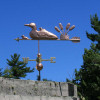 Loon and Chicks Weathervane with Cattails