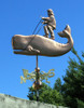 Man Riding a Whale Weather vane