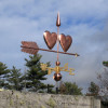 Copper Twin Hearts Weathervane