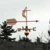 Methodist Cross with Flame Weathervane