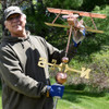 Biplane Airplane Weathervane