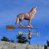 Copper Howling Wolf Weathervane