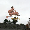 Pig in Pickup Weather vane