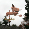 Pig in Pickup Weathervane
