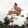 Pig in Pickup Weathervane