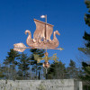Viking Ship with Arrow Weathervane