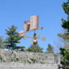 Book and Apple Weathervane