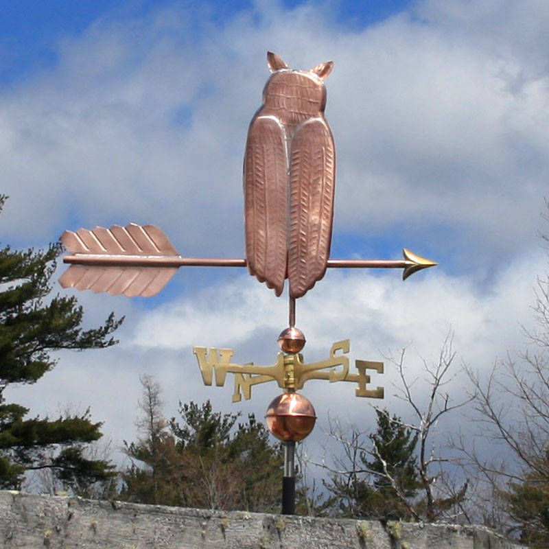 Great Horned Owl Weathervane Made in USA Weathervanes