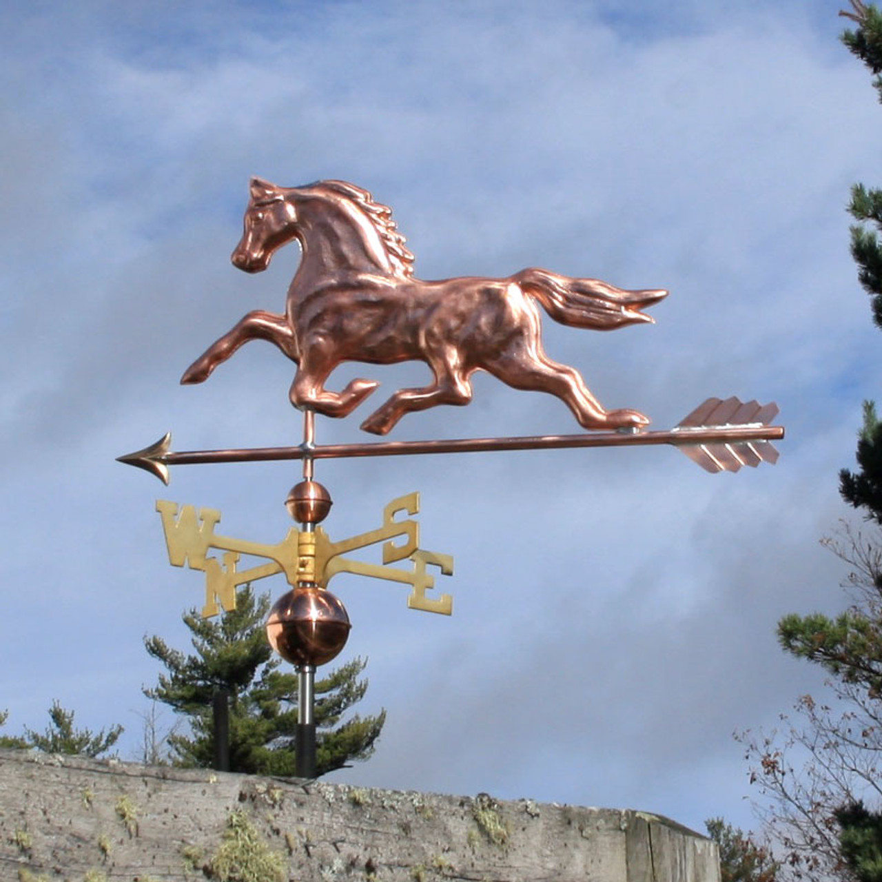 【最安値大得価】Copper Running Horse Weathervane by J.W.Fiske*風見鶏 その他