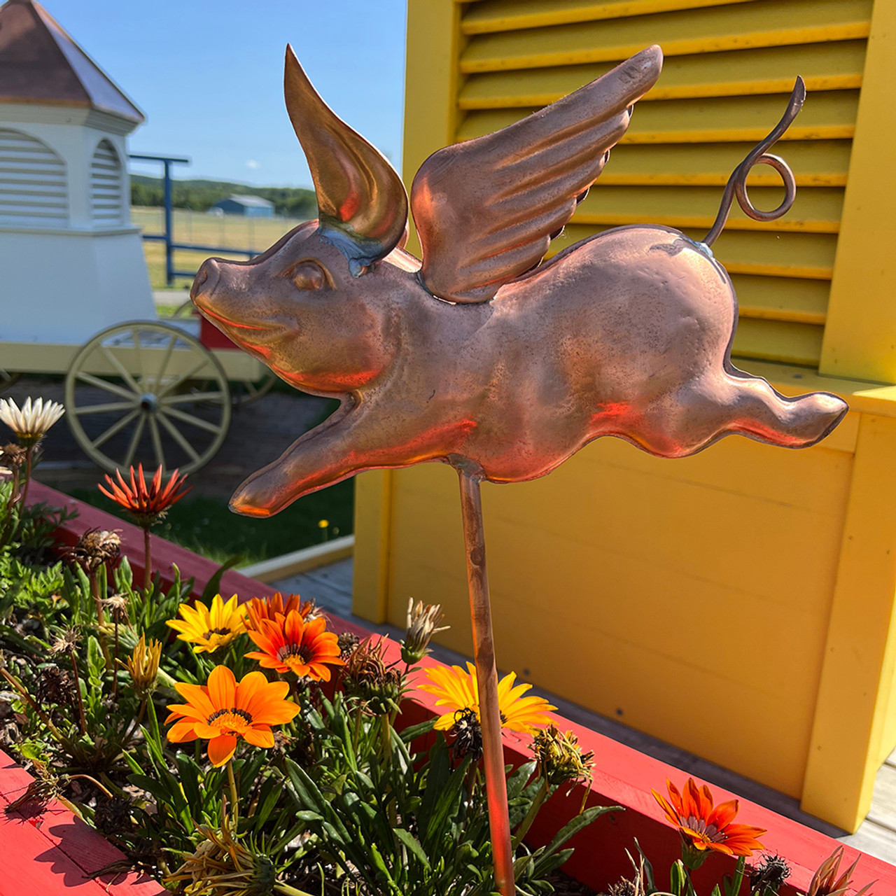 Pig Garden Stake Handmade in USA Pig Garden Stakes