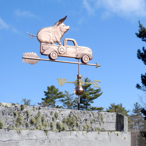 Truck with Pig Weathervane