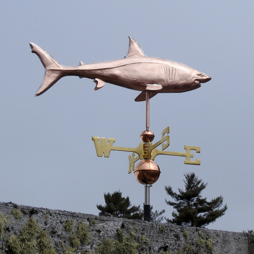 white shark weather vane