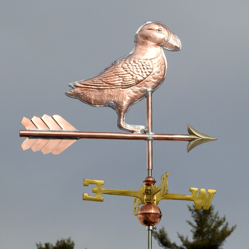 Handmade Copper Puffin Weather Vane