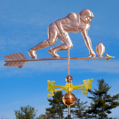 football player weathervane