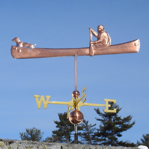 canoe and dog weathervane