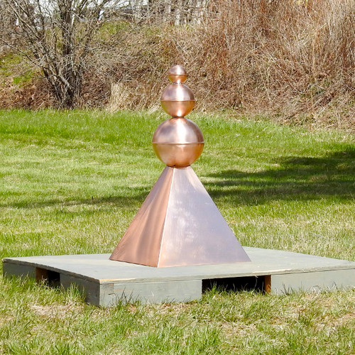 Doozy Copper Finial with Roof Cap