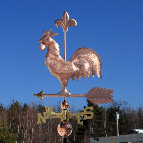 Copper Cousin Fred Rooster Weathervane