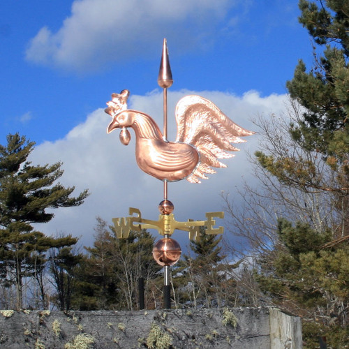 Copper Rooster Weathercock Weathervane
