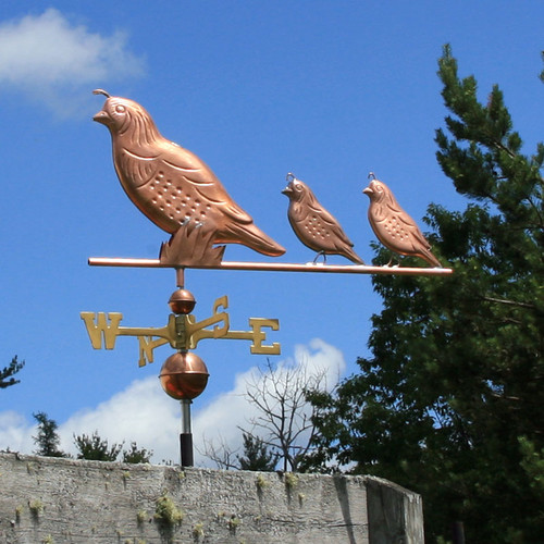 Copper Quail Weathervane