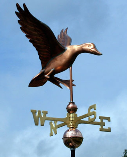 Copper Landing Duck Weathervane